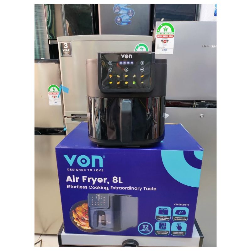 VON VAF080DSTK 8L Digital Air Fryer